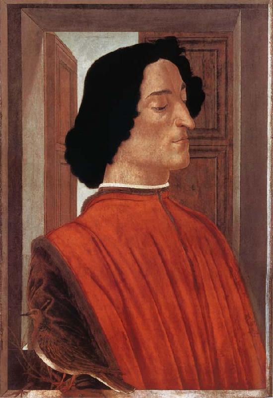 Sandro Botticelli Portrat of Giuliano de-Medici oil painting picture